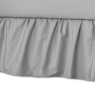 gray crib skirt