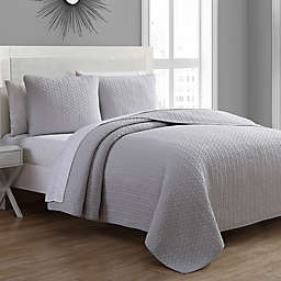 Tristan King Quilt Set in Silver