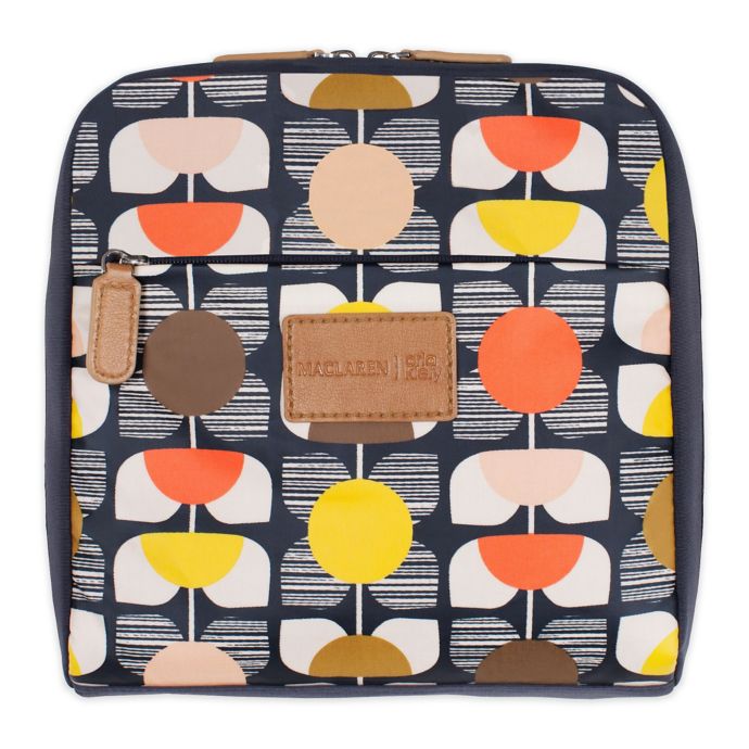 Maclaren® Orla Kiely Universal Insulated Pannier in Blue/Orange Bed