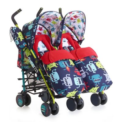 cosatto double stroller folded