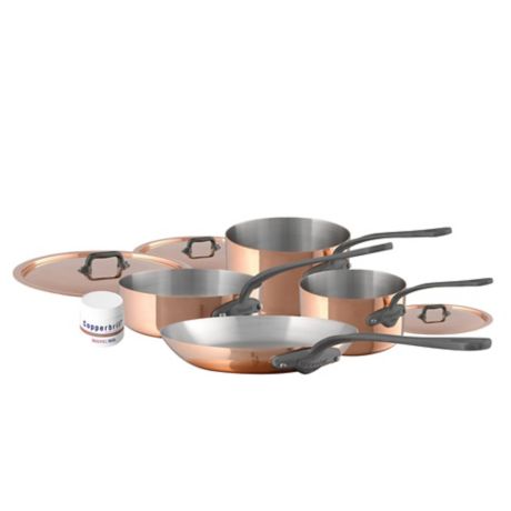 Mauviel M'150c2 Copper & Stainless Steel 7 Piece Cookware Set 6450.02 NEW 