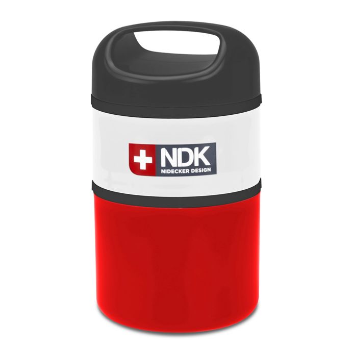 NDK Nidecker Design 39 oz. Double Decker Thermal Round Food Container
