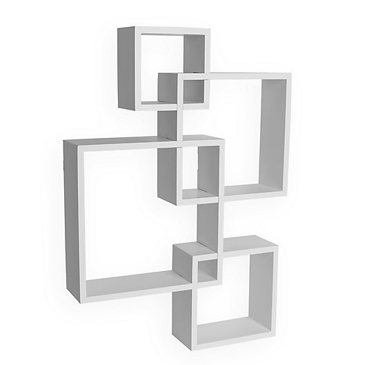 Alternate image 1 for Danya B. Intersecting Cube Shelves in White