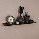 Alternate image 1 for Danya B.&trade; Smoke Glass Floating Shelf with Chrome Brackets in Black
