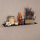 Alternate image 2 for Danya B.&trade; Smoke Glass Floating Shelf with Chrome Brackets in Black