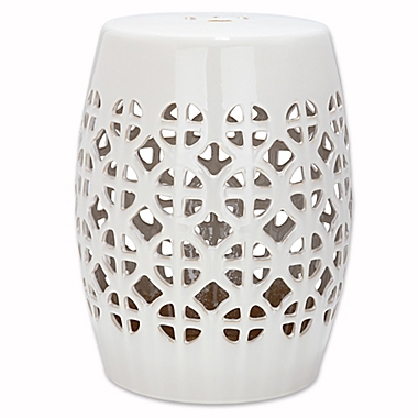 Safavieh Circle Lattice Garden Stool in Cream. View a larger version of this product image.