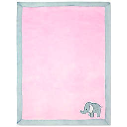Wendy Bellissimo™ Mix & Match Elephant Applique Plush Blanket in Pink