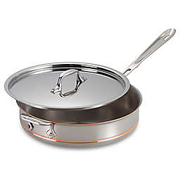All-Clad Copper Core® Nonstick 3 qt. Covered Saute Pan with Helper Handle