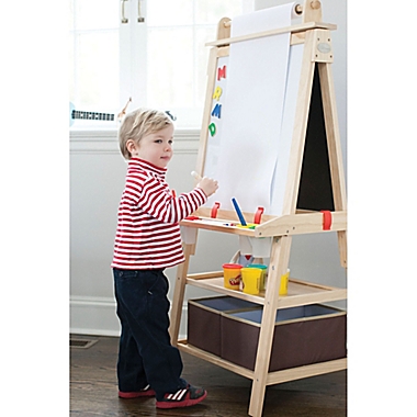 Little Partners Deluxe Learn and Play Art Center Easel in Natural. View a larger version of this product image.