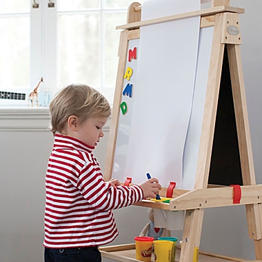 Little Partners Deluxe Learn and Play Art Center Easel in Natural. View a larger version of this product image.