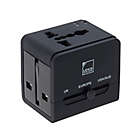 Alternate image 0 for Lewis N. Clark Global Adapter with 2.4A Dual USB Charger in Black