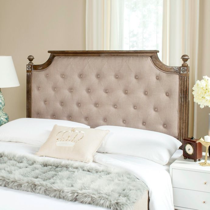 Safavieh Rustic Wood Tufted Headboard | Bed Bath & Beyond