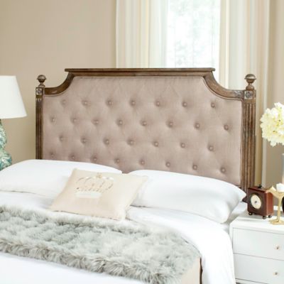 Safavieh Rustic Wood Tufted Queen Headboard in Taupe