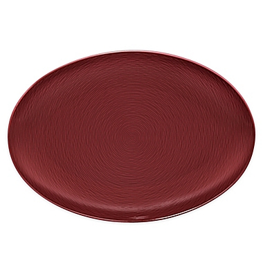 Noritake&reg; Red on Red Swirl 16-Inch Oval Platter. View a larger version of this product image.