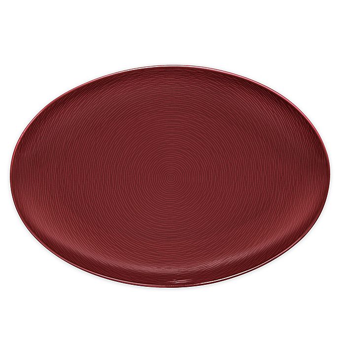 Alternate image 1 for Noritake® Red on Red Swirl 16-Inch Oval Platter