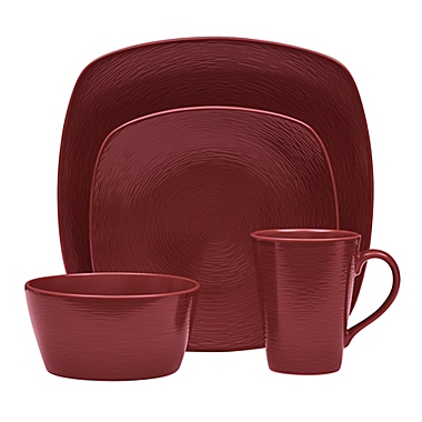 Noritake&reg; Red on Red Swirl Square Dinnerware Collection. View a larger version of this product image.