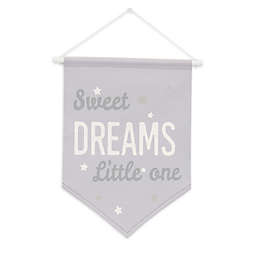 NoJo® Dreamer "Sweet Dreams Little One" Hanging Banner in Grey/White