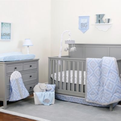 NoJo&reg; Dreamer Diamond Crib Bedding Collection in Blue/Grey