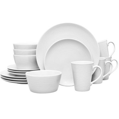 grey and white dinner set