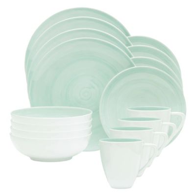 teal dish set