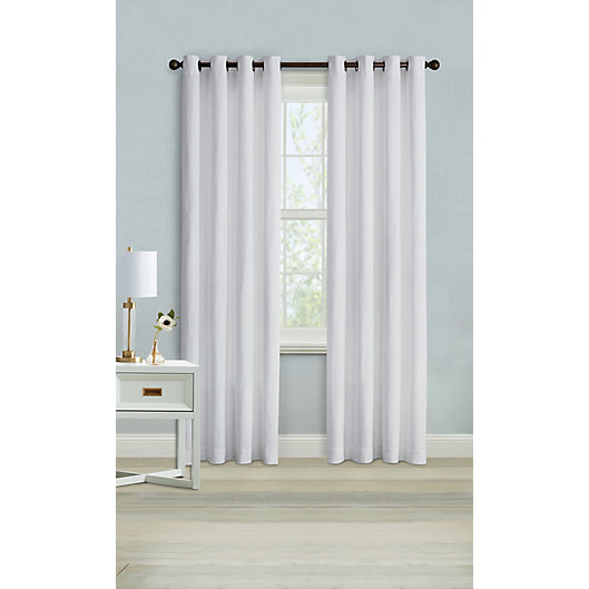 Alternate image 1 for Wamsutta® Montville 63-Inch Grommet Light Filtering Curtain Panel in Bright White (Single)