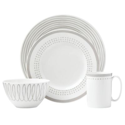 kate spade new york Charlotte Street&trade; East 4-Piece Place Setting in Grey