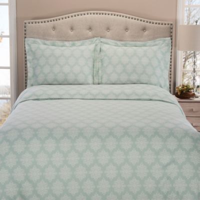 Winter Nights Rosemont Medallion Flannel Duvet Cover Set Bed