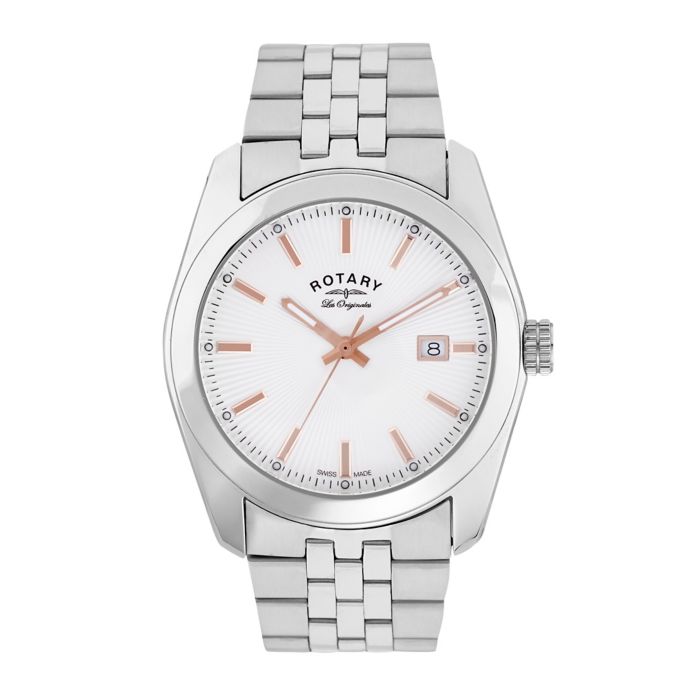 Rotary Les Originales Men's 38mm Lausanne Watch with White Dial in