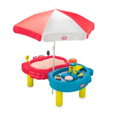 little tikes sand and water table with umbrella