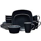 Alternate image 0 for Noritake&reg; Black on Black Swirl Square 16-Piece Dinnerware Set