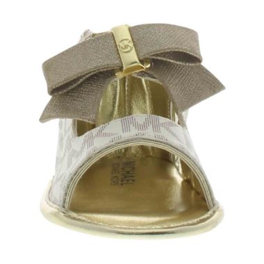 Michael Kors® Brook Kids' Sandal in Vanilla/MK Logo | Bed Bath & Beyond