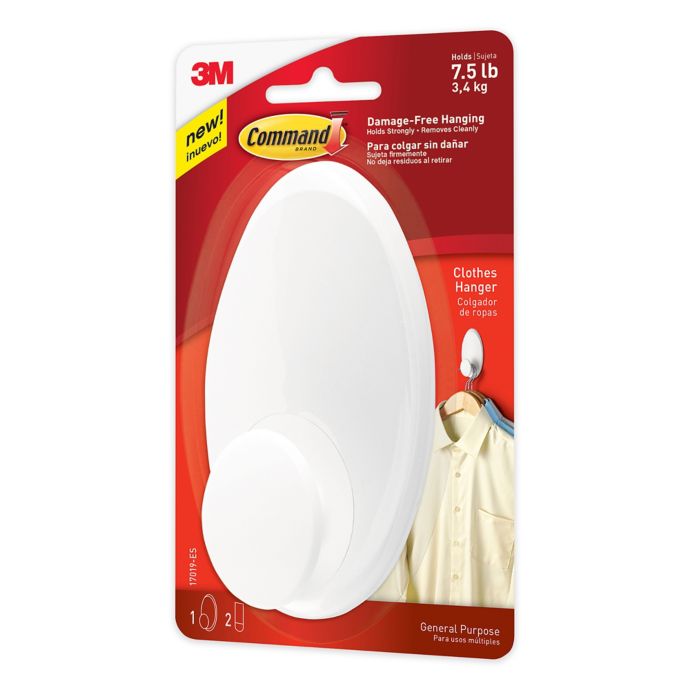 3M Command™ Clothes Hanger in White Bed Bath and Beyond Canada