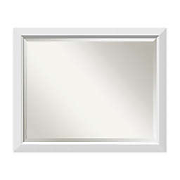 Amanti Art Blanco 32-Inch x 26-Inch Bathroom Vanity Mirror in White