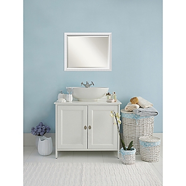 Amanti Art Blanco 20-Inch x 24-Inch Bathroom Vanity Mirror in White. View a larger version of this product image.