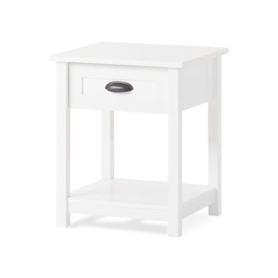 white nursery nightstand