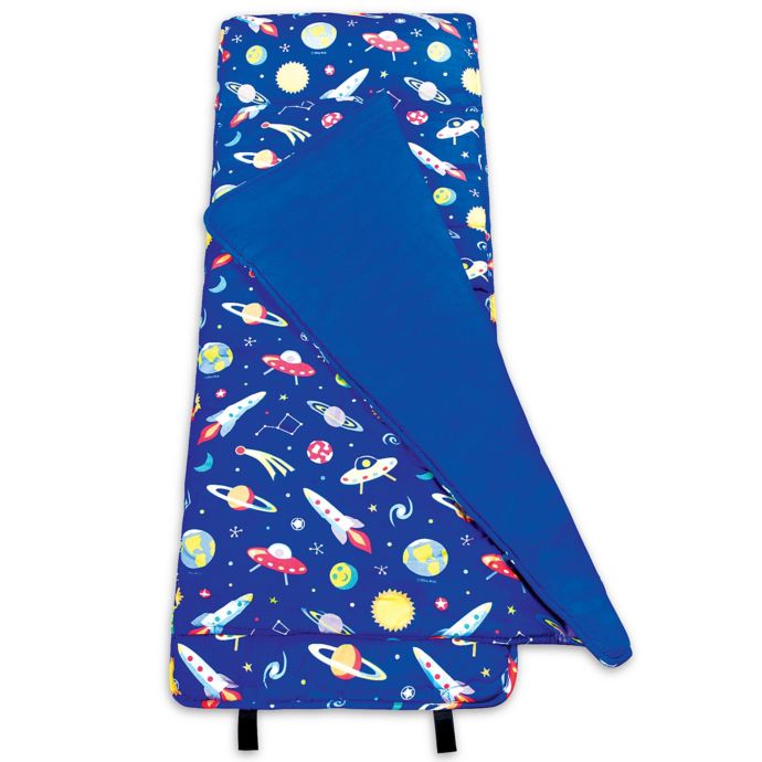 Wildkin 2 Piece Out Of This World Roll Up Nap Mat Set In Blue