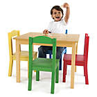 Alternate image 1 for Humble Crew 5-Piece Wooden Table and Chairs Set in Natural