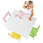 Alternate image 3 for Tot Tutors 5-Piece Wooden Table and Chairs Set in White/Pastel