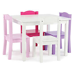 Tot Tutors 5-Piece Table & Chairs Set in Pink/Purple