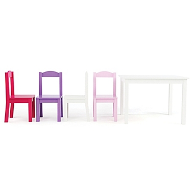 Tot Tutors 5-Piece Table & Chairs Set in Pink/Purple. View a larger version of this product image.