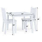 Alternate image 5 for Tot Tutors 3-Piece Wooden Table and Chairs Set in White
