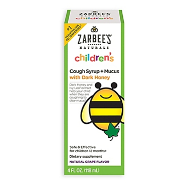 Zarbee&#39;s Naturals 4 oz. Children&#39;s Cough Syrup + Mucus with Honey in Grape Flavor. View a larger version of this product image.