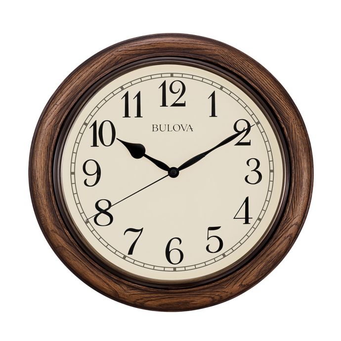 Bulova Oak Wall Clock | Bed Bath and Beyond Canada