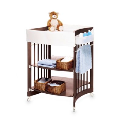 stokke changing table walnut