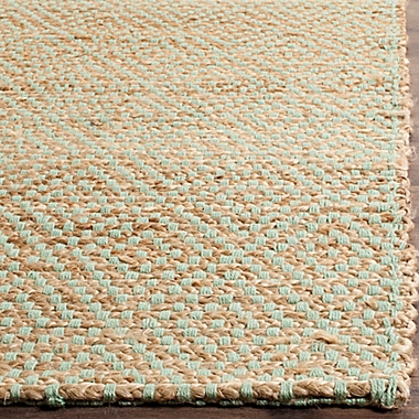 Safavieh Natural Fiber Galina 2-Foot 6-Inch x 10-Foot Runner in Natural/Green. View a larger version of this product image.