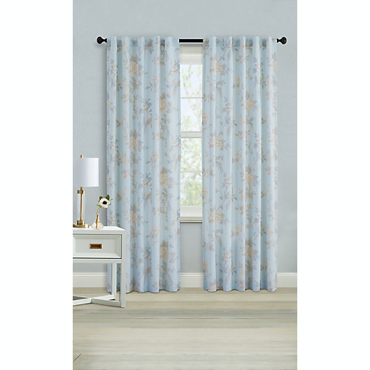 Alternate image 1 for Wamsutta® Margate 84-Inch Light Filtering Curtain Panel in Illusion Blue (Single)
