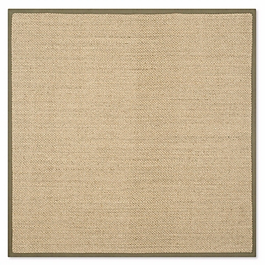 Safavieh Madison Natural Fiber 8-Foot x 8-Foot Area Rug in Natural/Green. View a larger version of this product image.