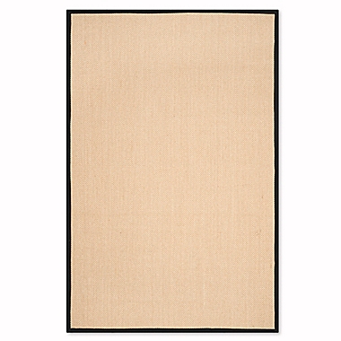 Safavieh Natural Fiber Willow 6-Foot x 9-Foot Rug in Maize/Black. View a larger version of this product image.