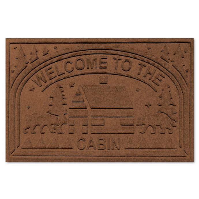 Weather Guard Welcome Cabin Floor Mat In Dark Brown Bed Bath