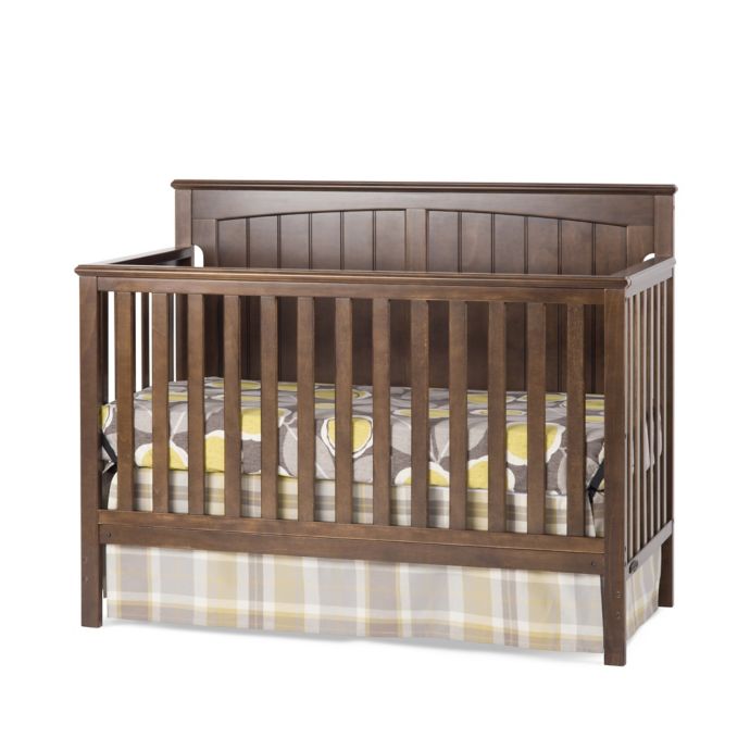 Craft Child Sheldon 4 In 1 Convertible Crib In Slate Brown Bed